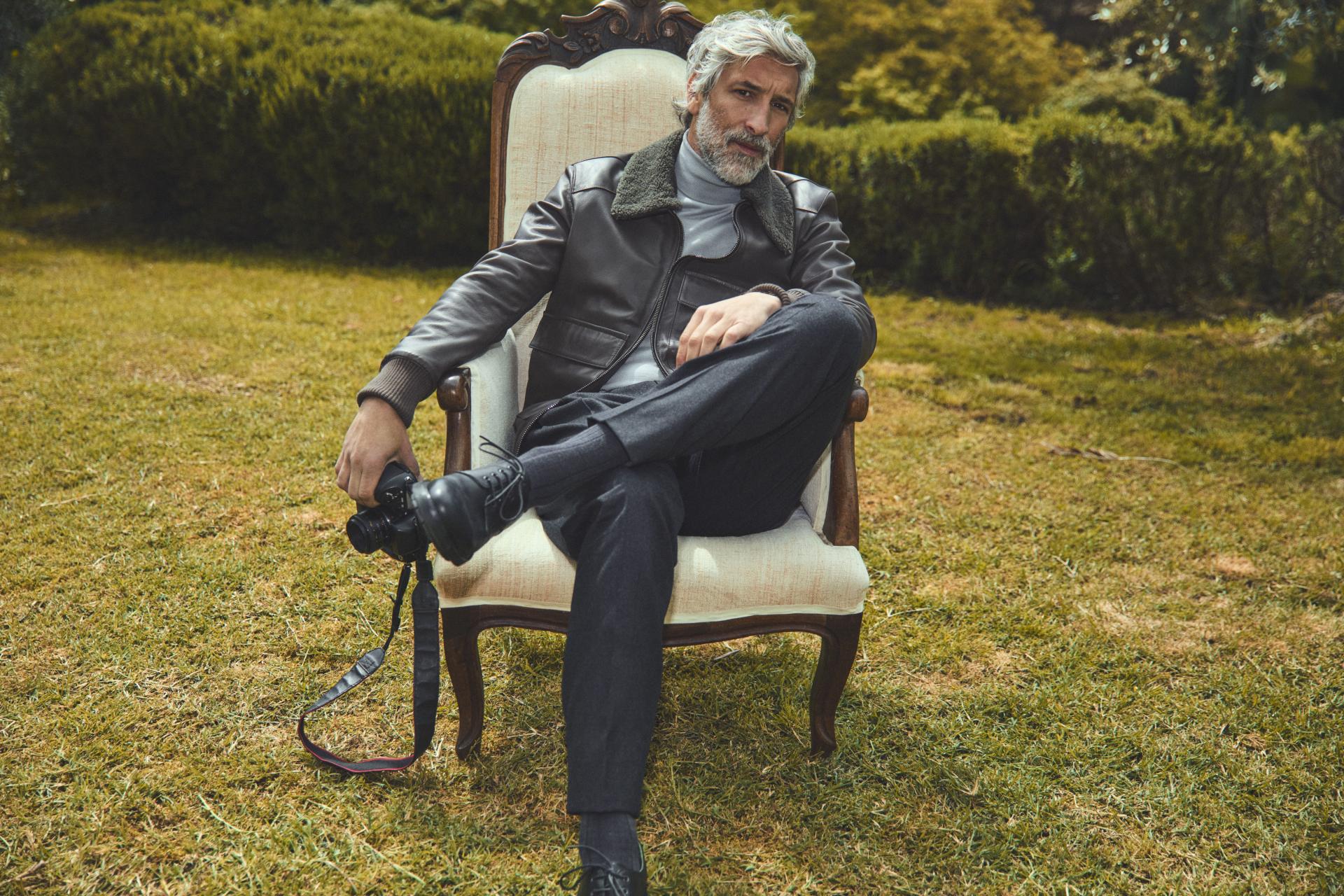 Brera jacket in wool and viscose with Prince of Wales motif