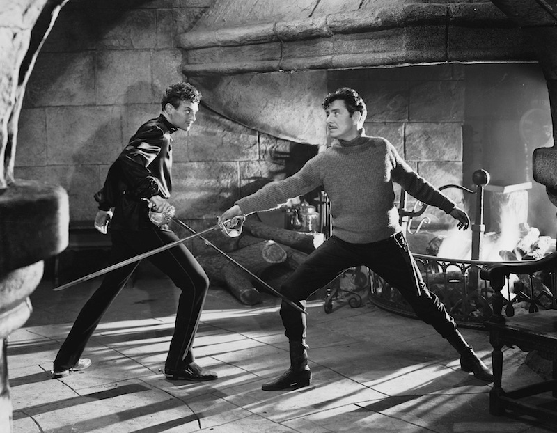 Fairbanks Jr swashbuckling in 'The Prisoner of Zenda' with co-star Ronald Colman.