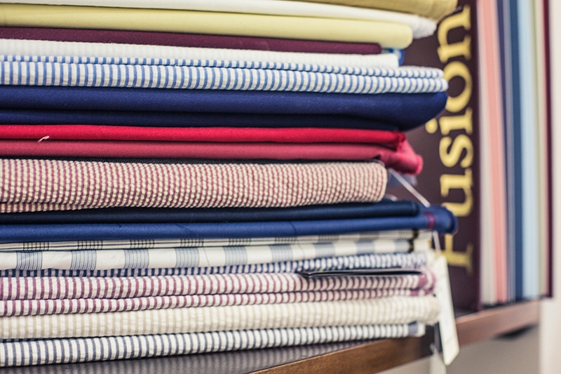 Ambrosi seersucker and linen fabric options