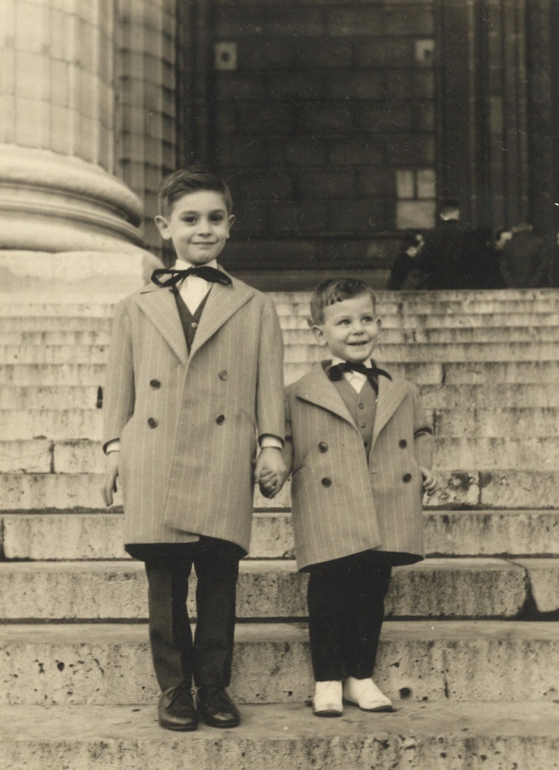 Marc and his elder brother Frederic wearing Camps De Luca at ages seven and three respectively.