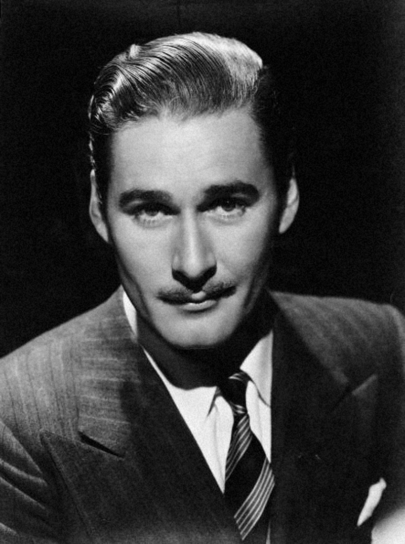 Dapper 'Tasmanian devil' Errol Flynn, circa 1940.