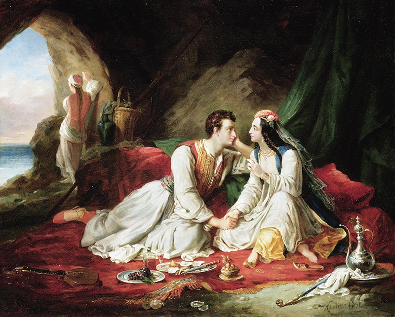 Byron as Don Juan, with Haidee, 1831