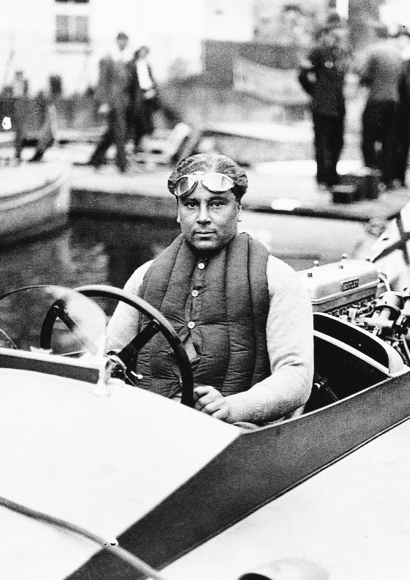 Barnato at the wheel of his power boat, Ardenrun V, competing in a race in 1931.