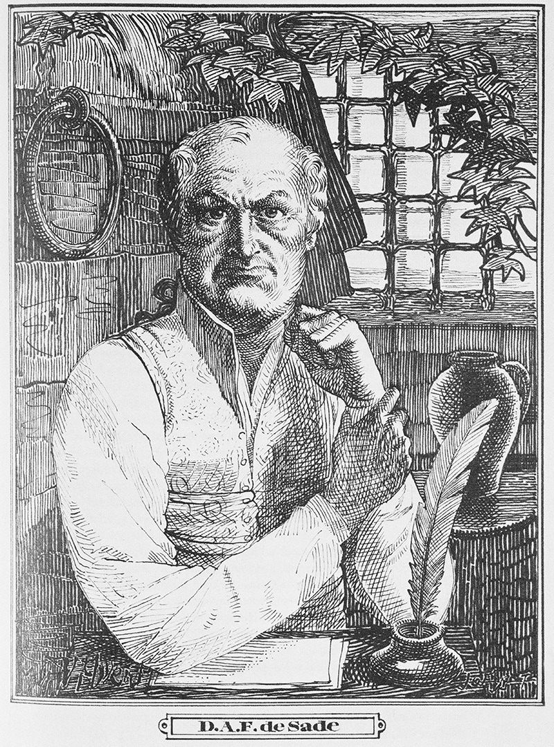 The Marquis de Sade (1740-1814) in Prison (engraving)