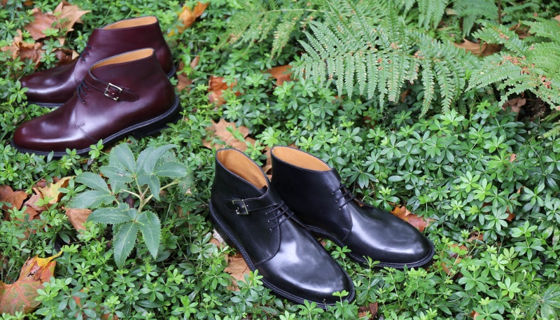 John Lobb's Combe boot is available in a range of colours, including Bordeaux and black leather.