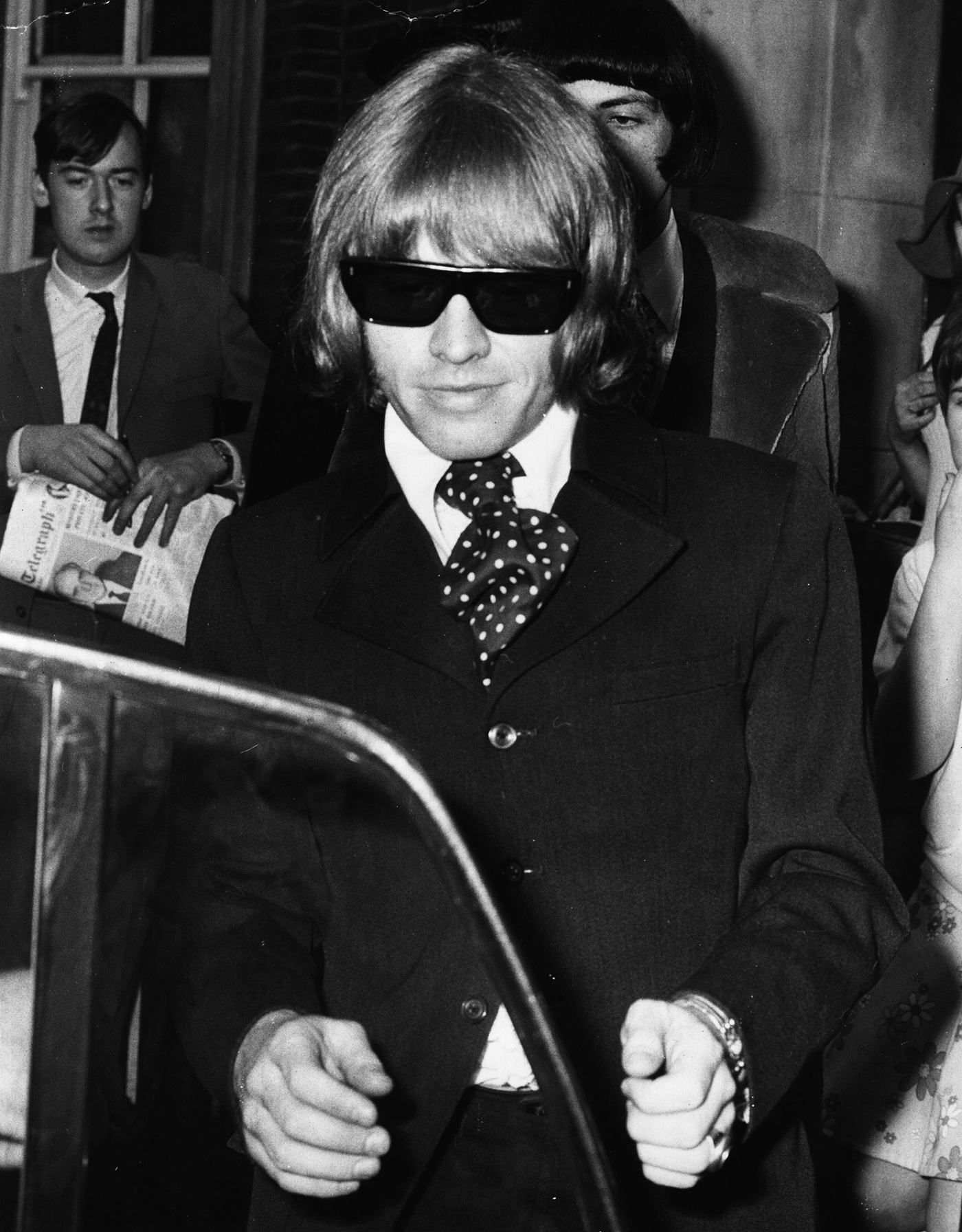 Brian Jones leaves West London Magistrates Court, after appearing on charges of unlawful possession of drugs.