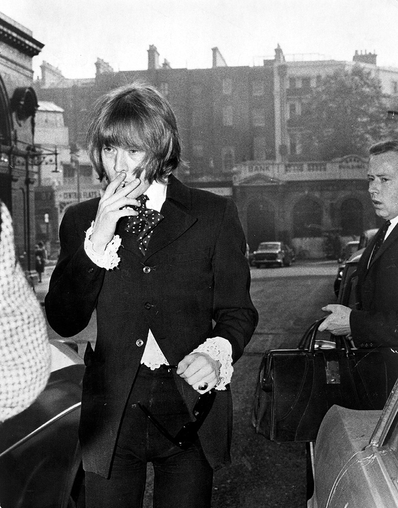 Brian Jones arrives at court on a drugs charge.