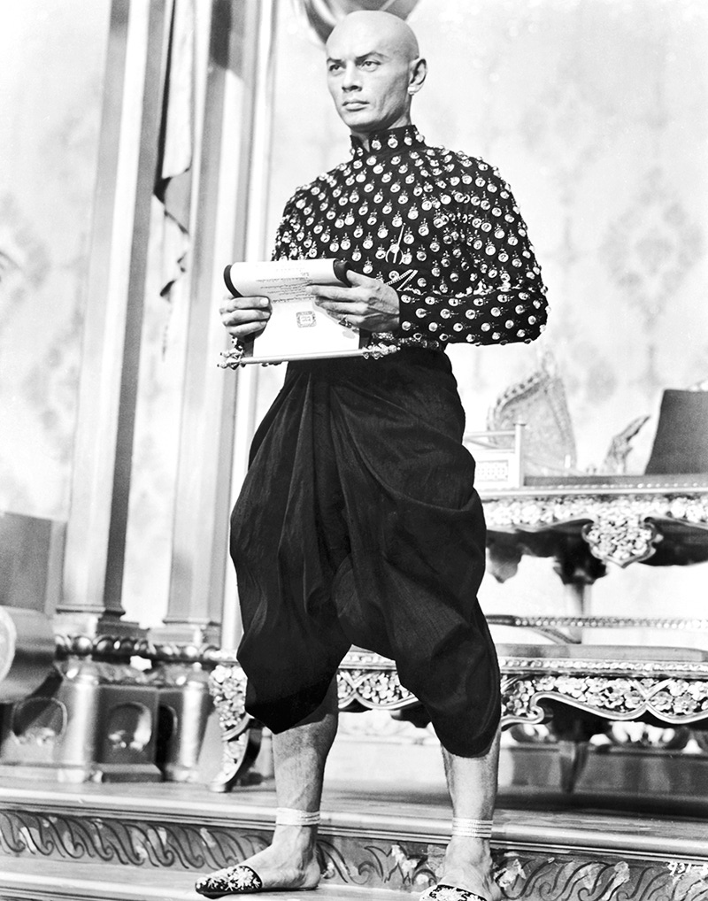 Yul Brynner appears as the King of Siam in a still from the 1956 film The King and I