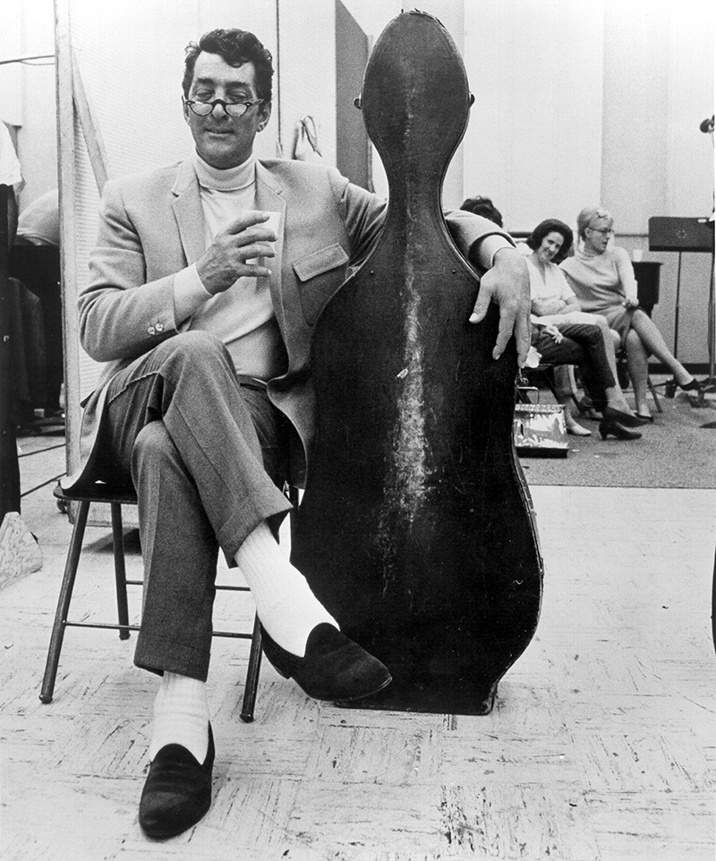 Dean Martin takes a break from recording in Los Angeles, circa 1964