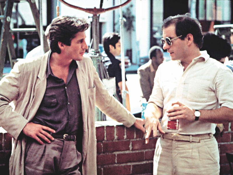 Richard Gere and director Paul Schrader on the set of American Gigolo, 1980.