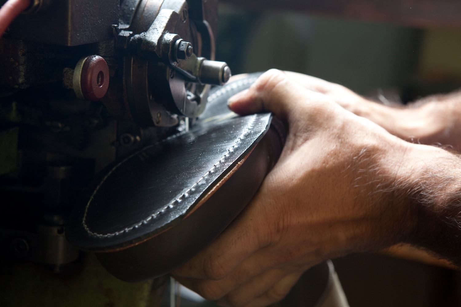 Stitching on the inner sole, which sits beneath the boot's welted rubber utility sole, providing extra strength and durability.