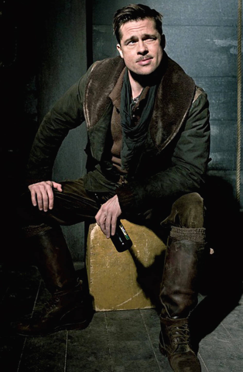 Brad Pitt as Lieutenant Aldo Raine in 'Inglorious Basterds', wearing his legendary Ludwig Reiter Husaren boots.