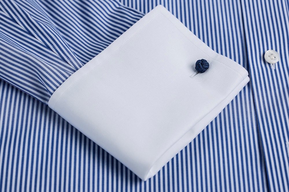 White Regular-Fit Pin Collar Shirt from Edward Sexton