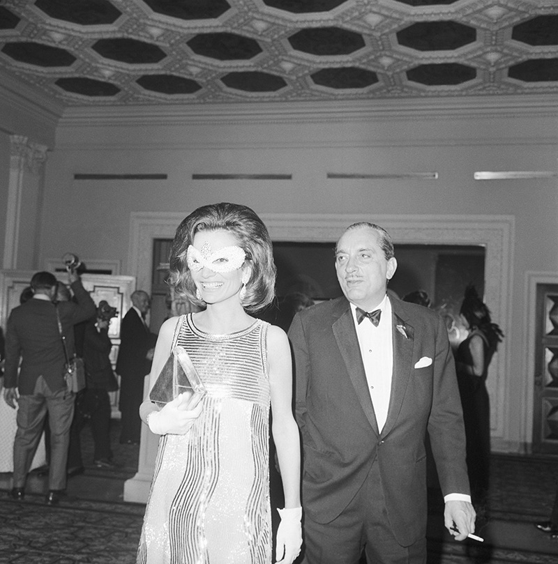 Princess Lee Radziwill attending Truman Capote’s 1966 Black and White Ball with second husband, Prince Stanislaus Radziwill, a Polish royal