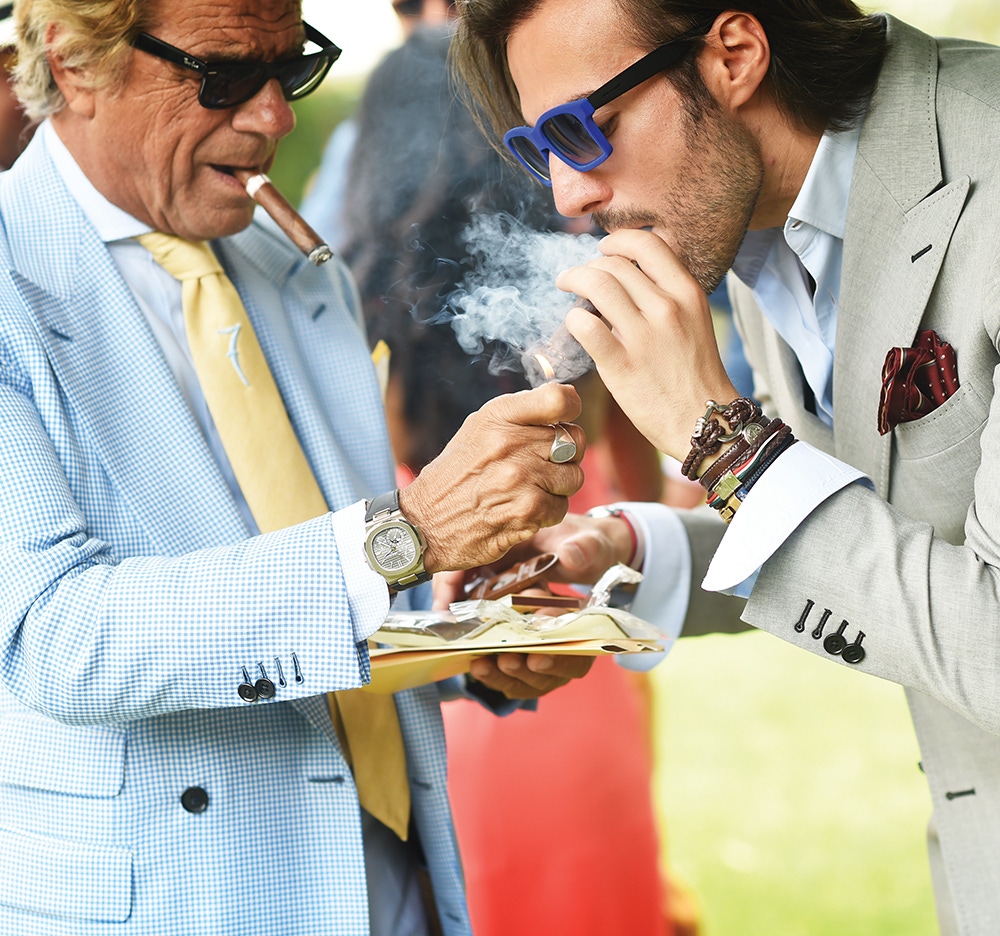 Legendary Milanese sartorialist Lino Ieluzzi, seen at The Rake's sartorial gathering during Pitti Uomo, SS15.