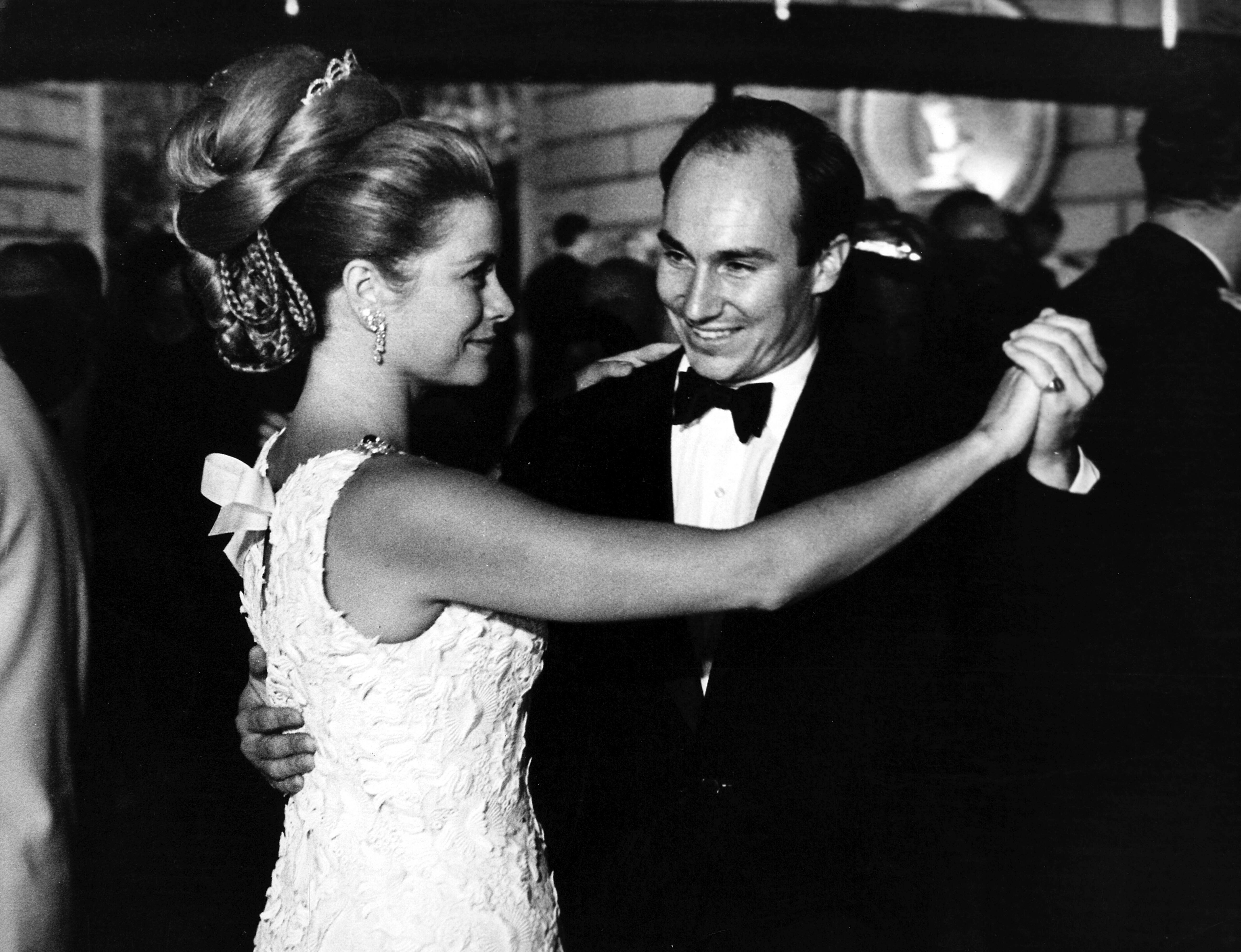 Princess Grace of Monaco dances with Prince Karim Aga Khan IV, 1966