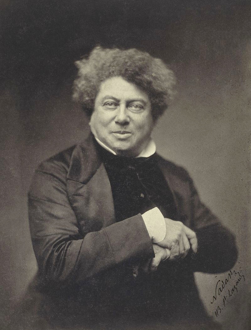 Alexandre Dumas, photographed in 1855.