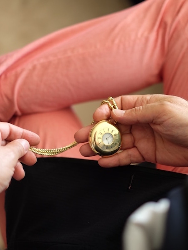 Broosk’s yellow and rose gold antique pocket watches were  his father’s. “They were very much used as watches rather than for show. I  remember them coming in and out of his pockets on a daily basis.” Impressively,  both have been in Broosk’s possession for some thirty years, and are still keeping  time perfectly with the minimum of maintenance.