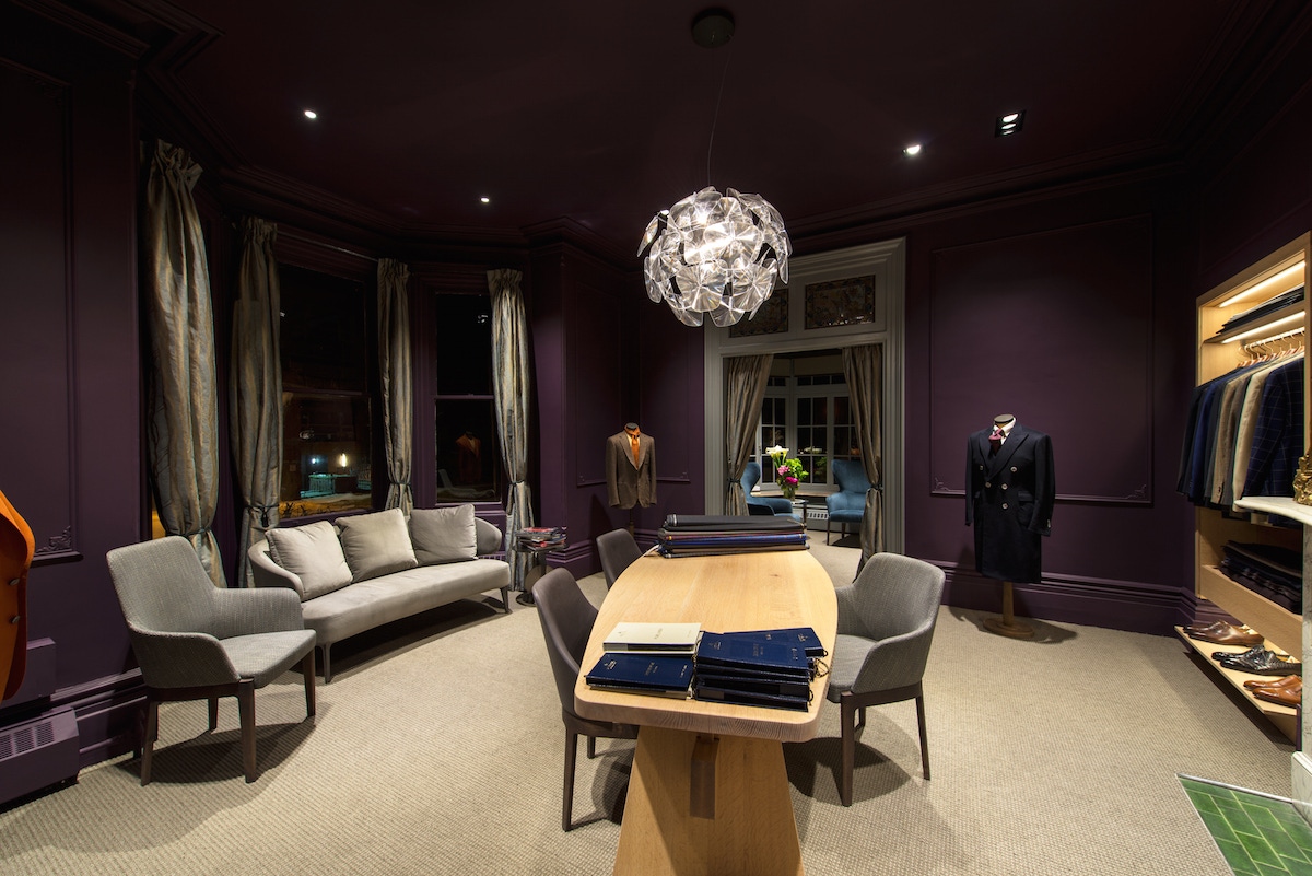 The bespoke tailor's fitting room from another angle.