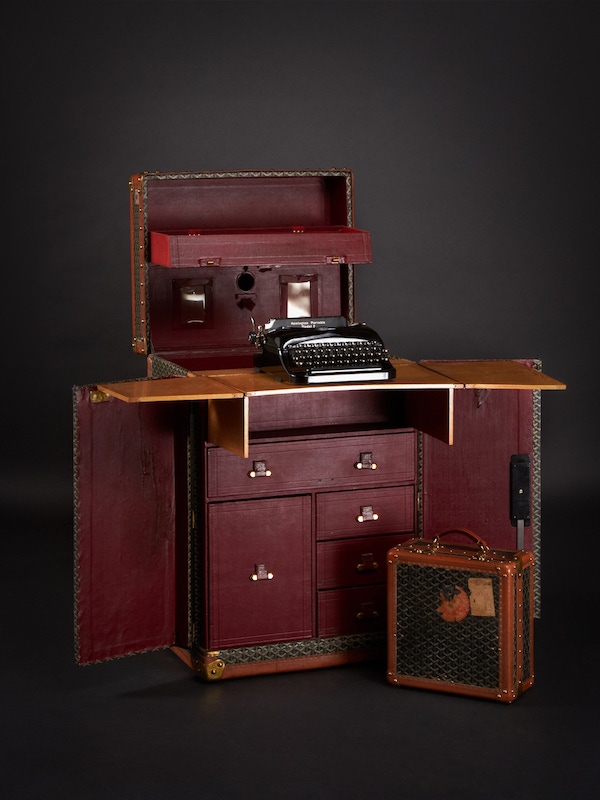 Sir Arthur Conan Doyle's special-order Goyard case that transformed into a desk. Photograph courtesy of Maison Goyard.