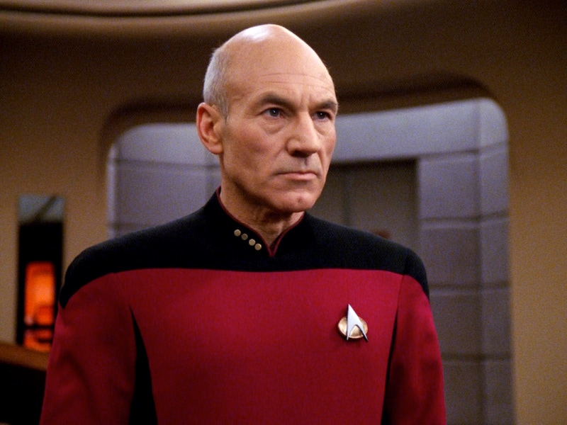 Patrick Stewart in Star Trek.