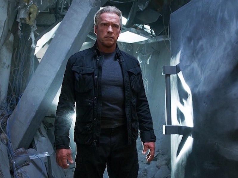 Arnold Schwarzenegger in Terminator Genisys, 2015.