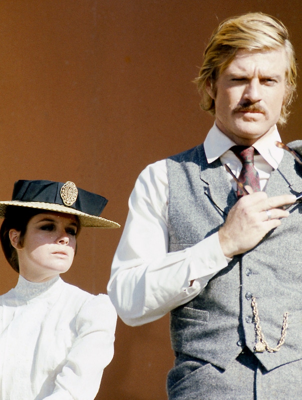 American actors Katharine Ross, as Etta Place, and Robert Redford as the Sundance Kid, in 'Butch Cassidy And The Sundance Kid', directed by George Roy Hill, 1969. Photo by Silver Screen Collection/Getty Images.