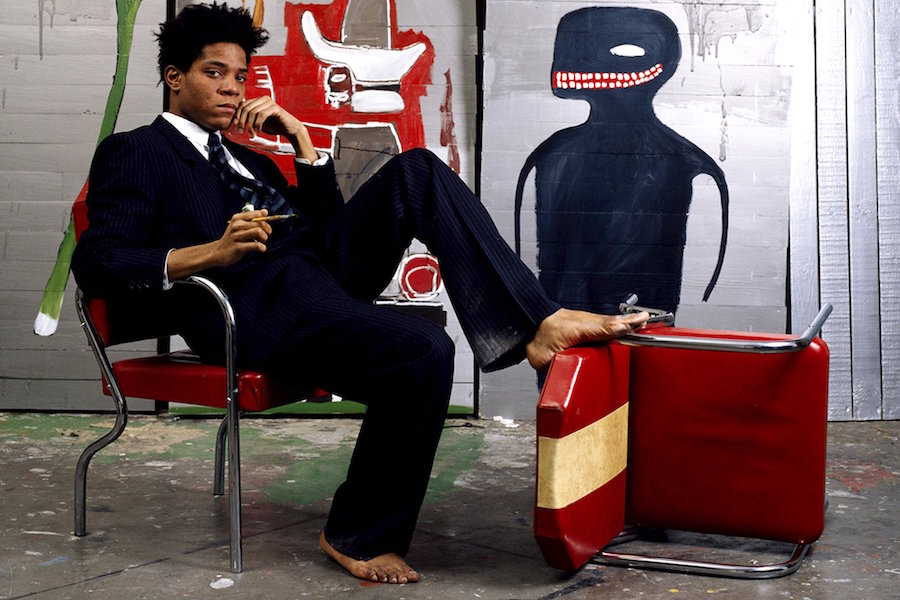 Photo of Jean-Michel Basquiat that was the cover of The New York Times Magazine circa February 1985.