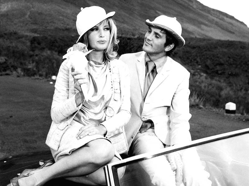 Monica Vitti and Terence Stamp in Modesty Blaise, 1966. Photo by Moviestore Collection / Rex Features.