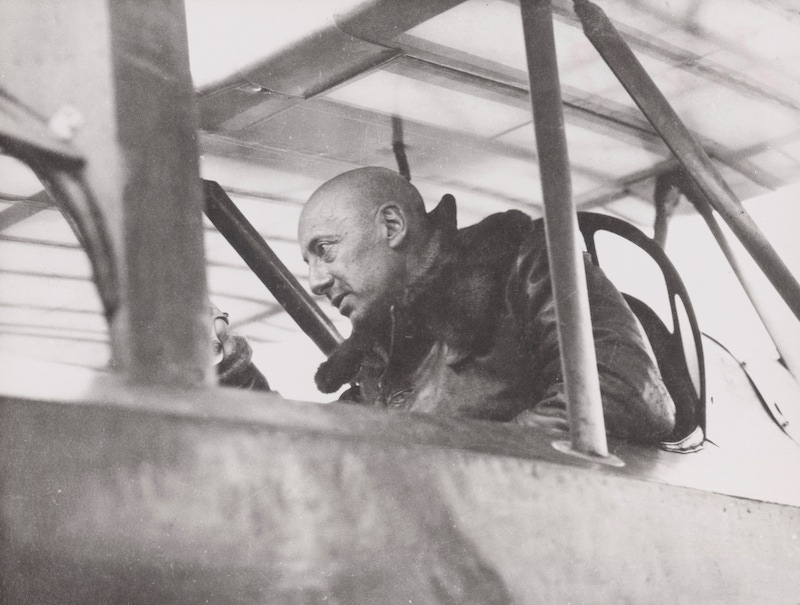 Gabriele D'Annunzio preparing to pilot a flight over Vienna in 1918. Image by © Alinari Archives/Corbis.