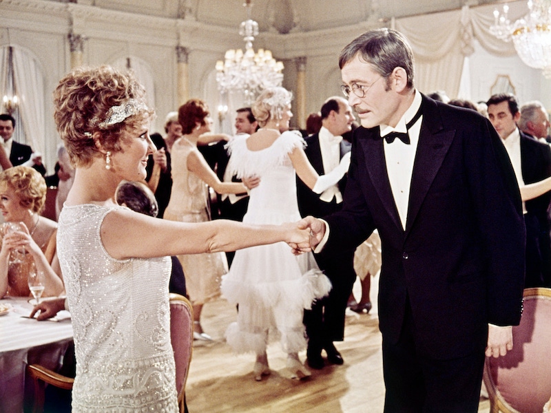 Peter O'Toole as Arthur Chipping, and  Petula Clark as Katherine Bridges, in a ballroom scene from 'Goodbye, Mr. Chips', directed by Herbert Ross, 1969. Photo by Silver Screen Collection/Getty Images.