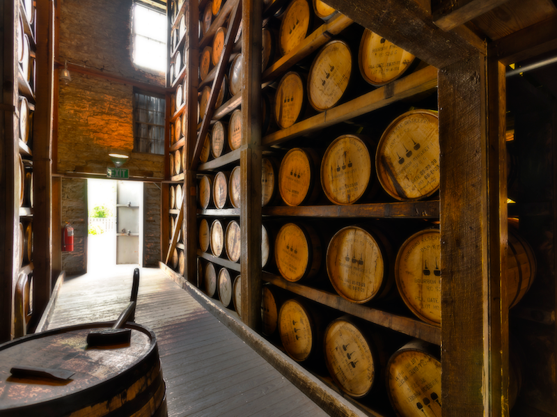 Warehouse at the Woodford Reserve distillery. (Images courtesy of Woodford Reserve)