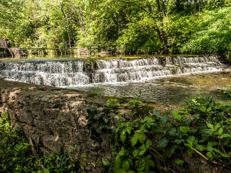 Woodford Reserve's limestone water source, Glenn's Creek, nearby the distillery. (Images courtesy of Woodford Reserve)