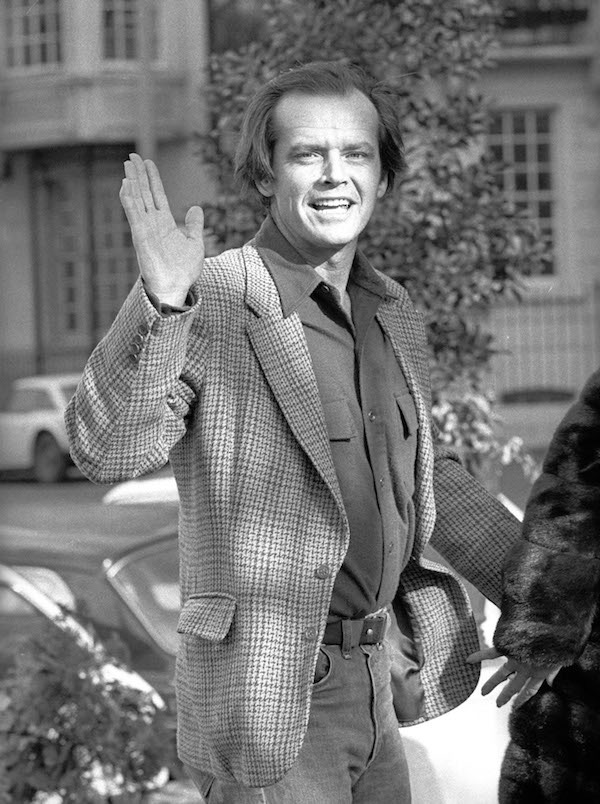 American film actor Jack Nicholson at the press conference for 'One Flew Over the Cuckoo's Nest', 1976. He won an Academy Award for his performance in this film. Photo by Milton Wordley/Evening Standard/Hulton Archive/Getty Images.