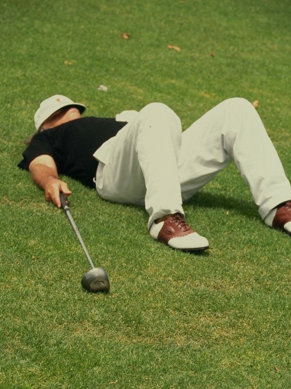 Jack Nicholson playing golf, USA 1990. Photo by The LIFE Picture Collection/Getty Images.