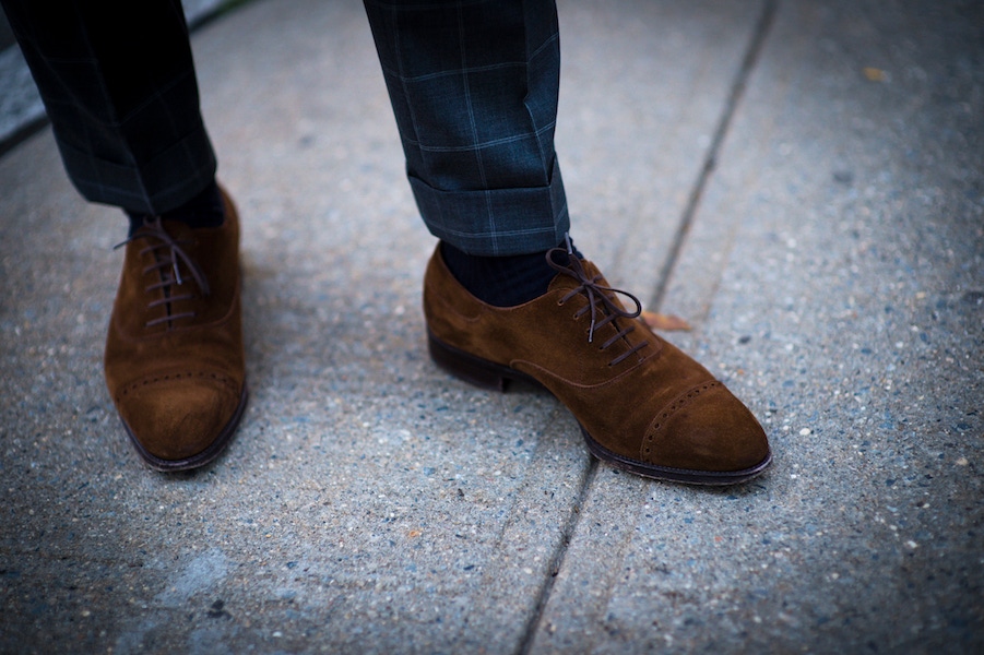 “The suede Oxfords and tassel loafers are just two of a five piece capsule collection that is exclusive to our atelier” says Manolo. “We collaborated with my dear friend and master shoemaker Norman Vilalta, to create five shoes that are most representative of our house style. They are benchmade and hand sewn out of Barcelona.”