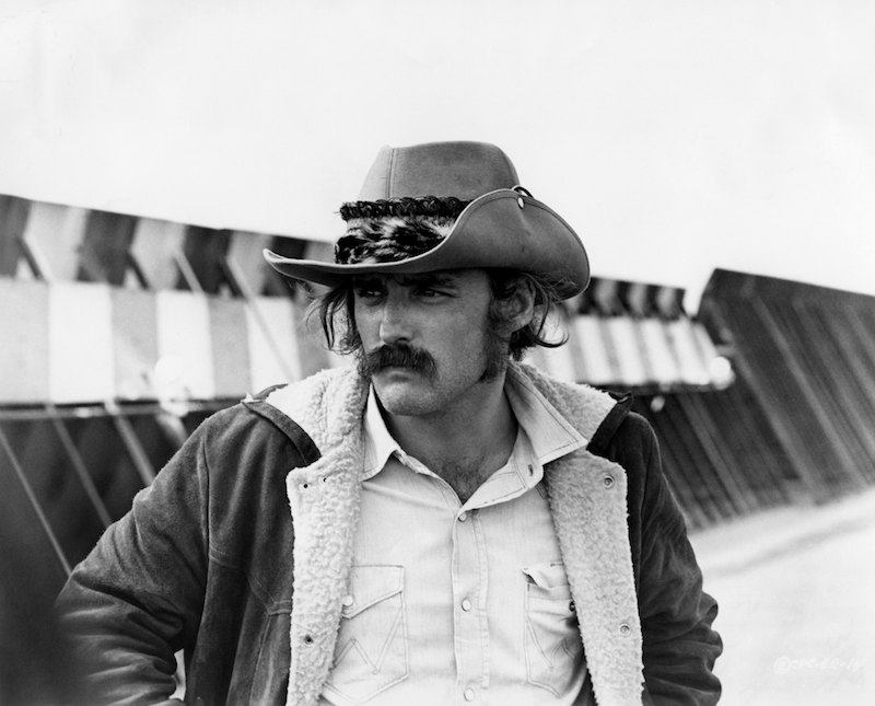 Actor and director Dennis Hopper in a scene from his movie 'Easy Rider' in 1969. Photo by Michael Ochs Archives/Getty Images.