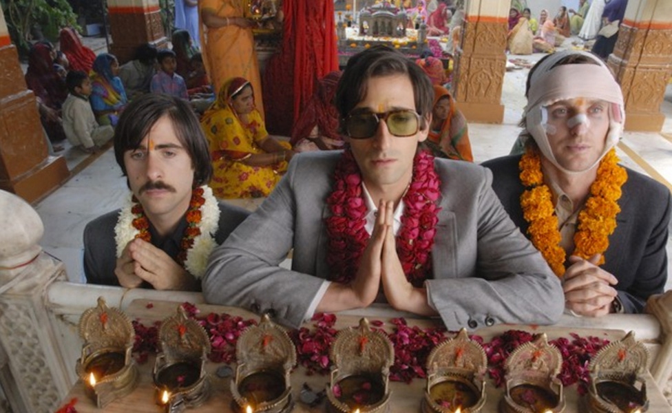 Jason Schwartzman, Adrien Brody and Owen Wilson in The Darjeeling Limited (2007).