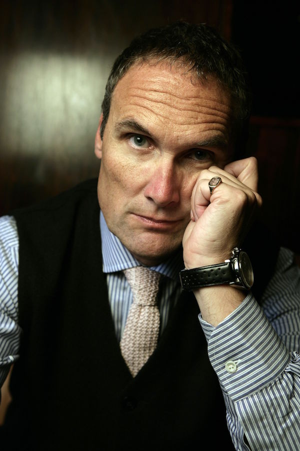 AA Gill at the Milk and Honey Bar, Soho, London, 2008. Photo by Richard Saker/REX/Shutterstock.