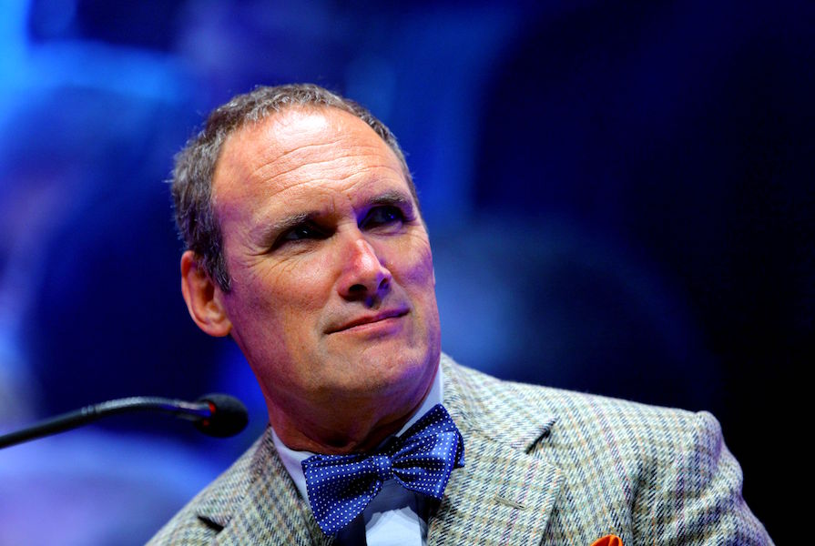 AA Gill at The Telegraph Hay Festival, Hay on Wye, Wales, 2012. Photo by REX/Shutterstock.