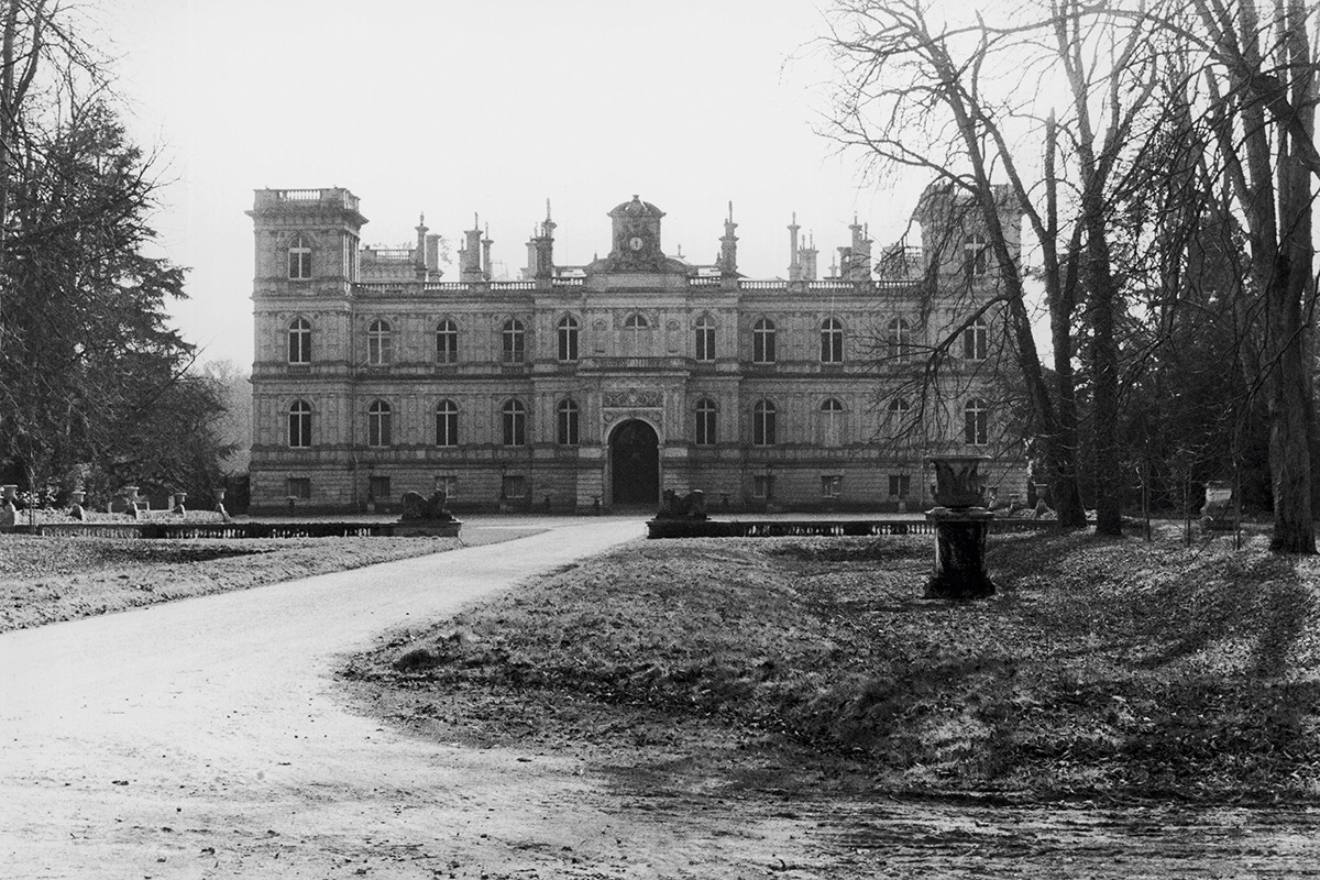 The facade of the Château de Ferrières, 1972.