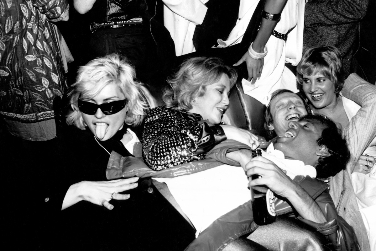 Debbie Harry and Steve Rubell at Studio 54, circa 1980.