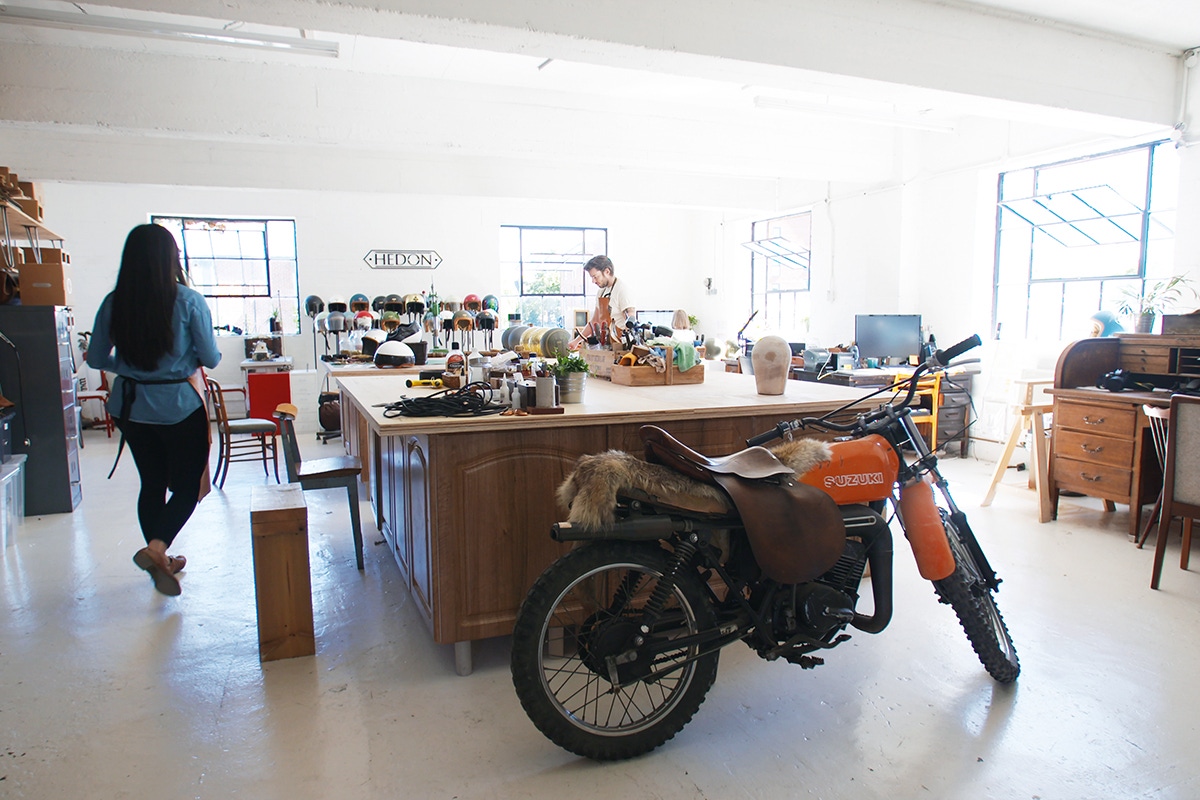 Hedon's workshop is just as Instagram-friendly as its helmets.