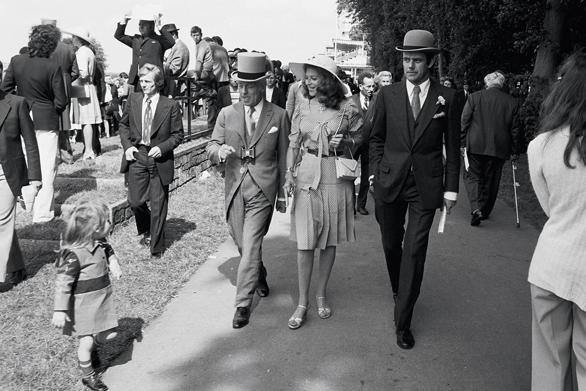 At the races in Chantilly, 1974.