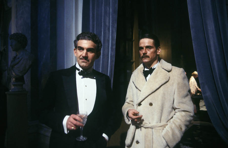 Jeremy Irons wears a teddy bear coat in Brideshead Revisited.