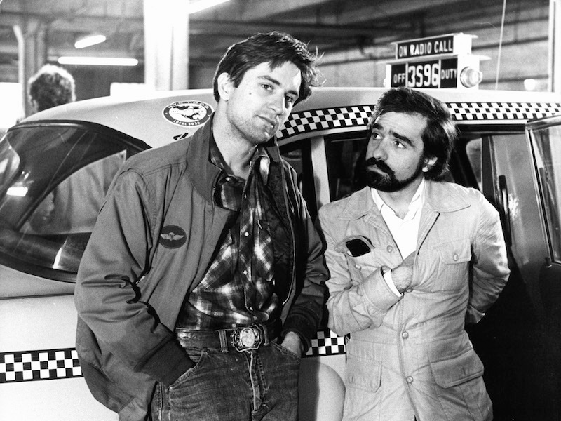 Robert De Niro and Martin Scorsese on the set of the film 'Taxi Driver', 1976. Photo by Columbia Pictures/Getty Images.