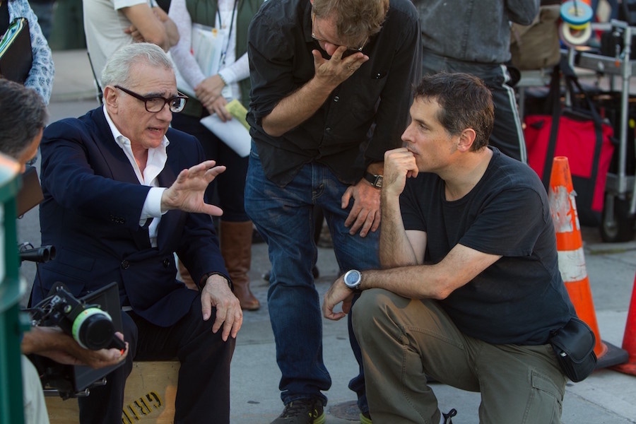 Scorsese on the set of Wolf of Wall Street, 2013.