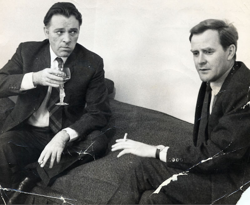 Actor Richard Burton With John le Carre. Photo by Daily Mail/REX/Shutterstock.