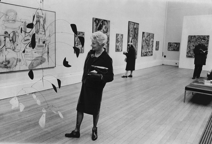 Peggy Guggenheim at the Tate Gallery,1965. Photo by ANL/REX/Shutterstock.