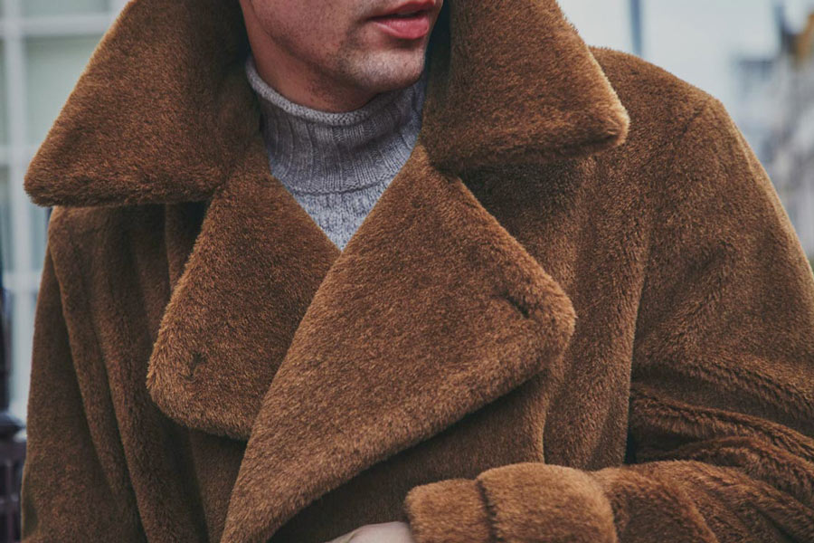 The deep-pile alpaca and full-lining mean the coat is extremely insulating. Photograph by James Munro.